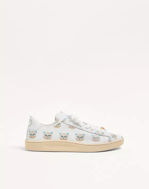 Valentino Royco Sneaker In Nappa Calfskin With Le Chat De La Maison Motif - Image 1